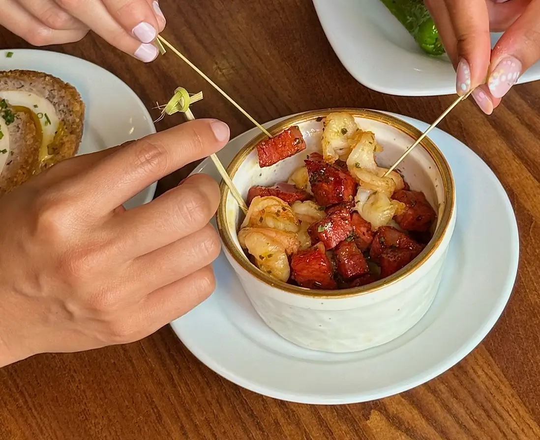 Food made for sharing at The Suffolk Arms